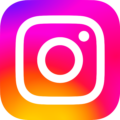 Instagram logo with a white camera icon on a gradient background transitioning from purple to orange.